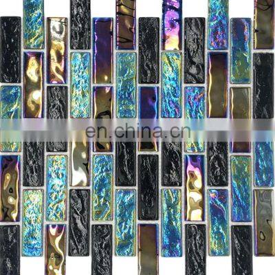 Mix color glass swimming pool tile