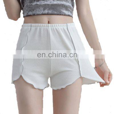 Manufacturers wholesale custom anti-exhaust safety pants side plus fat plus size women's three-quarter pants stretch