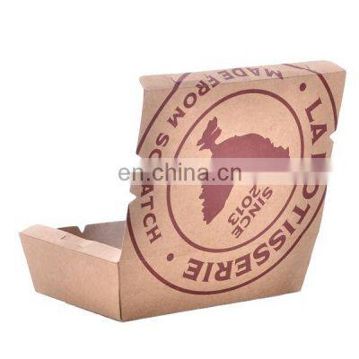 Fast food boxes Disposable kraft food grade paper boxes with high quality