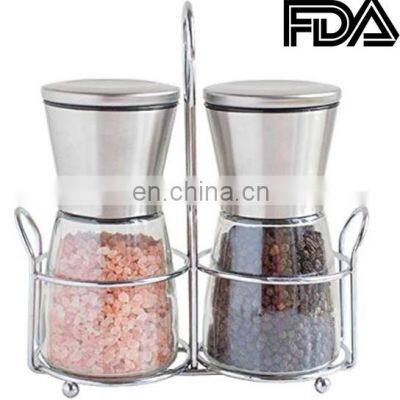Kitchen Tool Salt and Pepper Grinder Set With Stand photo-5
