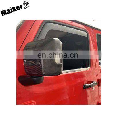 Offroad Mirror Cover Carbon fiber sticker for Jeep Wrangler JL 18+ back light bracket 4X4 accessory maiker manufacturer