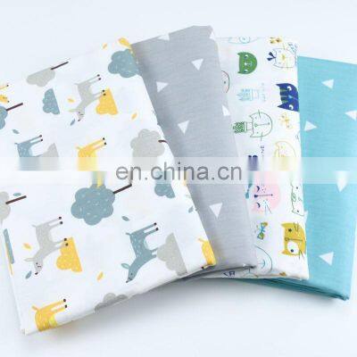 Cartoon Cat Triangle print children's bed skin friendly cotton twill fabric bed sheet fabric