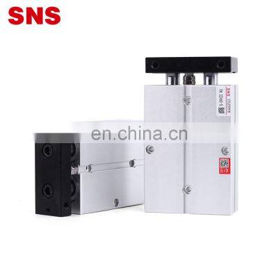 SNS TN Series double rod dual shaft double acting air pneumatic guide cylinder with magnet