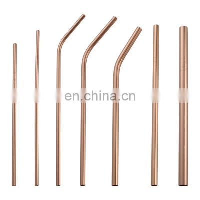 Wholesale High Quality Reusable 304 Stainless Steel Straw Stainless Steel Straw Drink Metal Straw