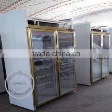 OP-A309 OEM Customized Double Doors Compressor Beverage Display Cooler Supplier