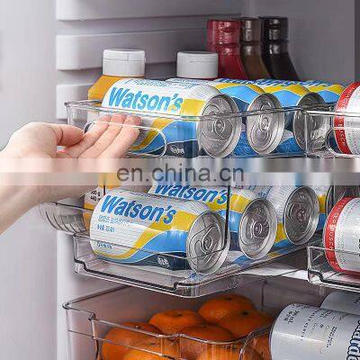 Double-layer Automatic Roll-off Beer Storage Refrigerator Coke Transparent Storage Box photo-2