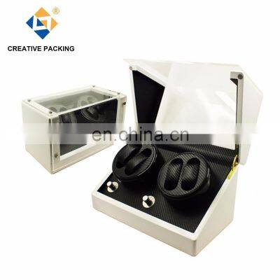 Hot Sale Wood Carbon Fiber Watch Winder For 4+0 Watches