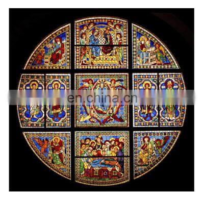2021 Supplier Custom Vintage Window Price Church Supplies Panel Wholesale Ornament Stained Glass photo-3