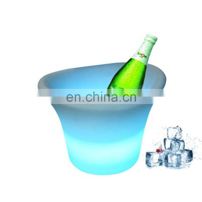 Beer Ice Bucket Multiple Capacity Food Grade Plastic Beer Ice Bucket Led Flashing Beverage Wine Bucket