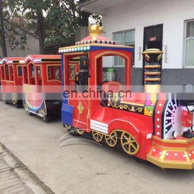 Carnival Electric Train Ride Road Battery Power Crown Trackless Park Train for Sale