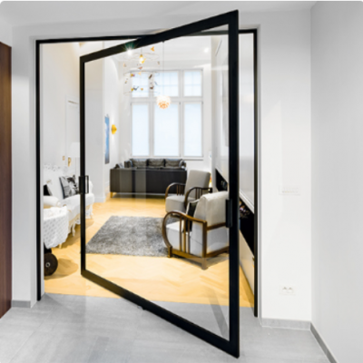 Pivot Front Door Aluminum Alloy Pivot Spring Door Aluminum Floor Pivot Entry Doors photo-5
