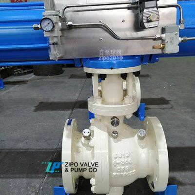 Emergency shut down pneumatic operated ball valve