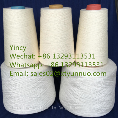 Customerized Knitting Woven Pure Green Organic Natural Color Cotton Yarn