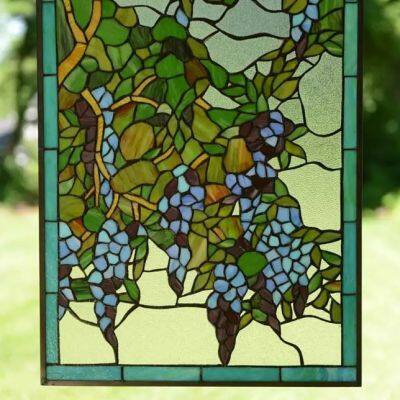 Customized Cathedral glass ceiling Design China Tiffany stained Art Colored Glass For Church Door Window