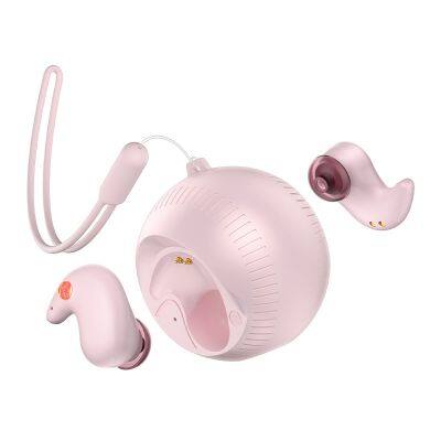 OWS High-Power TWS Earphones In-Ear Sleeping Long Endurance Noise Reduction Coconut Ball Hanging Ear Lanyard High Sound