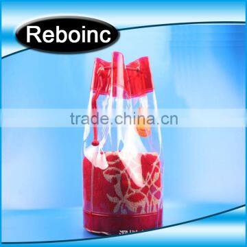Clear PVC Drawstring Cosmetic Taking Bag XYL-D-C425 Top Pvc Drawstring Bag With Logo Print Quality Choice photo-3