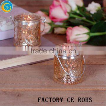 Gold Christmas Glass Candle Tea Light Holder /100% product quality protection/lights & lanterns For Wedding