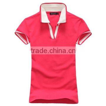 The New 2015 Summer Wear Women's Cotton and Colorful Candy Color Collar Short Sleeve Polo Shirt photo-4