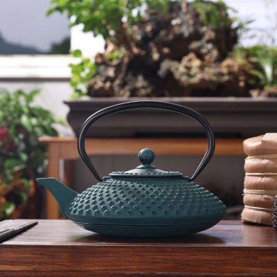2025 New Arrival Tea Warmer Teapots Wholesale Tea Kettle Cast Iron Enamel Teapot photo-3