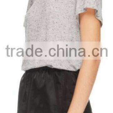 2015 China Manufacturer Customized Ladies Casual Gray Silk Jersey T-shirt photo-3