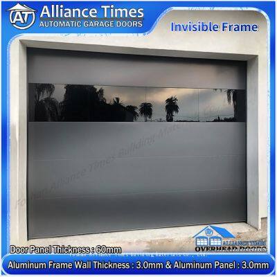 Frameless Aluminum Flush Panels Sectional Garage Doors photo-2