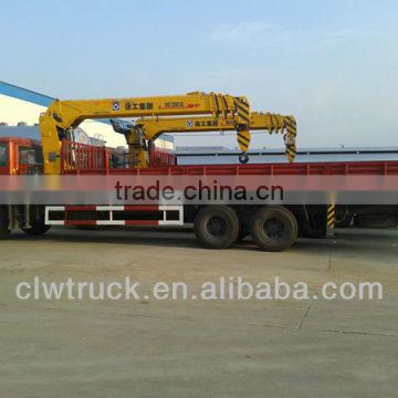 Dongfeng 6x4 3 axles truck mounted crane ,8 ton crane truck with crane