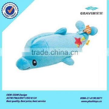 Plush pencil case Plush dolphin