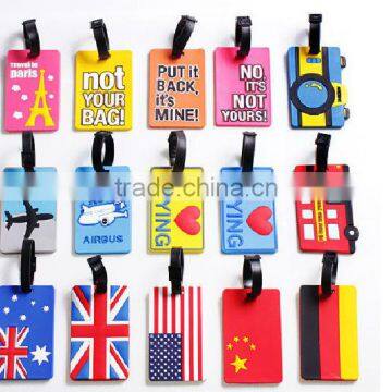 3D soft PVC rubber luggage tag,luggage tag