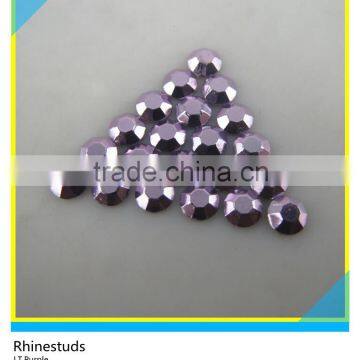 Cheap Price Hotfix Aluminum Lt. Purple Loose Rhinestuds For Garment