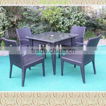 rattan glass table