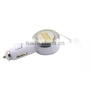 mini white car charger with micro usb