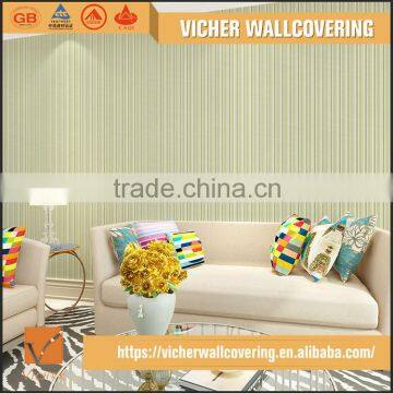 Classic Stripe Style Style PVC Material Top Quality Latest Design Design Wallpaper For Print