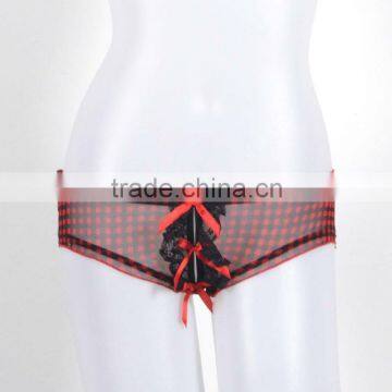 Newest Sexy Hot Transparent Pattern Priting Panties Thongs Women 6017
