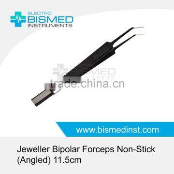 Jeweller Bipolar Forceps Non-Stick (Angled) 11.5cm