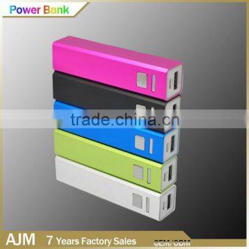 Hot sale colorful 2600 mah power bank 18650 Li battery for mobile phone