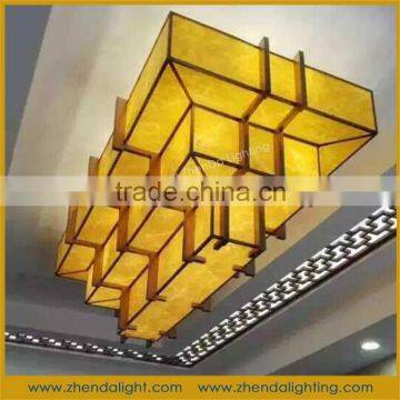 classic acrylic and wooden ceiling lamp for Classical restaurant