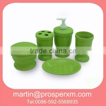 Green ceramic bathroom sets and accessories