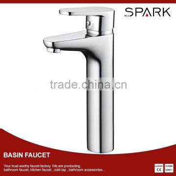 New design good brass sanitary faucet high lever chrome fixture tap