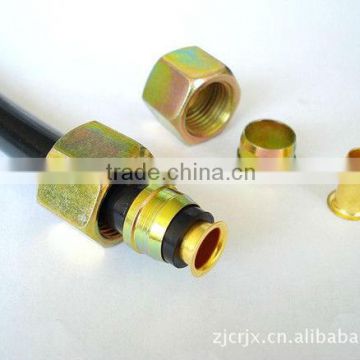 hydraulic hose end fittings three pieces ferrules inserts cores nuts