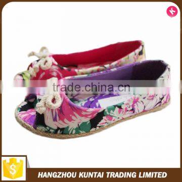 2016 New arrival canvas hand made women espadrille