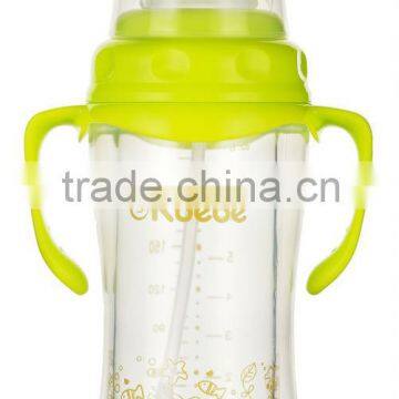 240ml / 8oz OEM&ODM new PP baby nurser high borosilicate glass baby milk feeding bottle A-1078 G