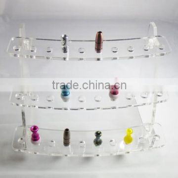 3 tier Curved acrylic dirp tip display stand