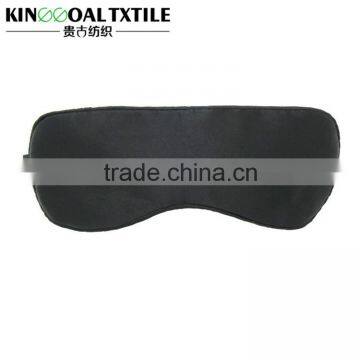 Hot sale breathable beauty 100% silk 19mm shell sleeping eye mask in black