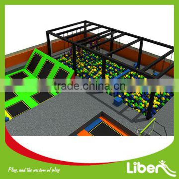 Popular Newest Games Large Indoor Amusement Trampoline Games Park with Foam Pit Basketball and Climbing Wall