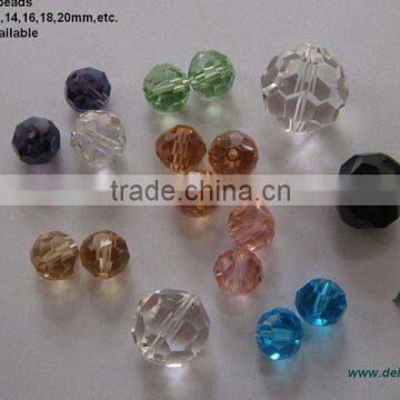 crystal multi faced beads