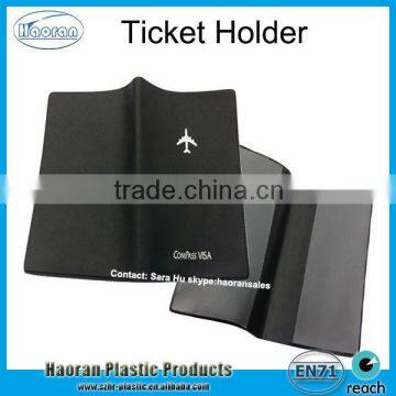 PVC Custom Printed plastic Travel Ticket Holder