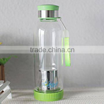 500ml Car Sport Outdoor Portable Sports High Borosilicate Tea Filter Glass Water Bottle With Tea Infuser 2015 photo-5