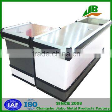 China new design popular retail supermarket checkout counter, supermarket cashier desk for sale