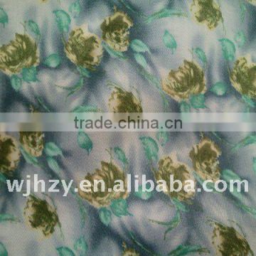 printed viscose rayon satin fabric