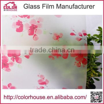 Matt decorative flower partten stained glass window film